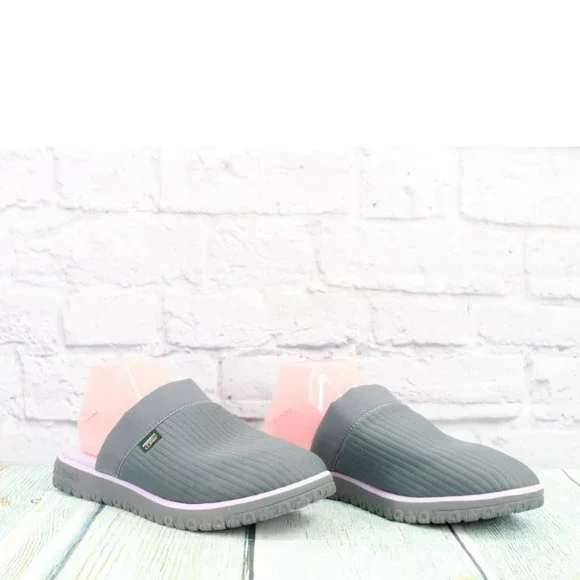 LL Bean Gray Polyester Slip On Airlight Scuffs Indoor Slippers Size 10 M - Picture 3 of 9